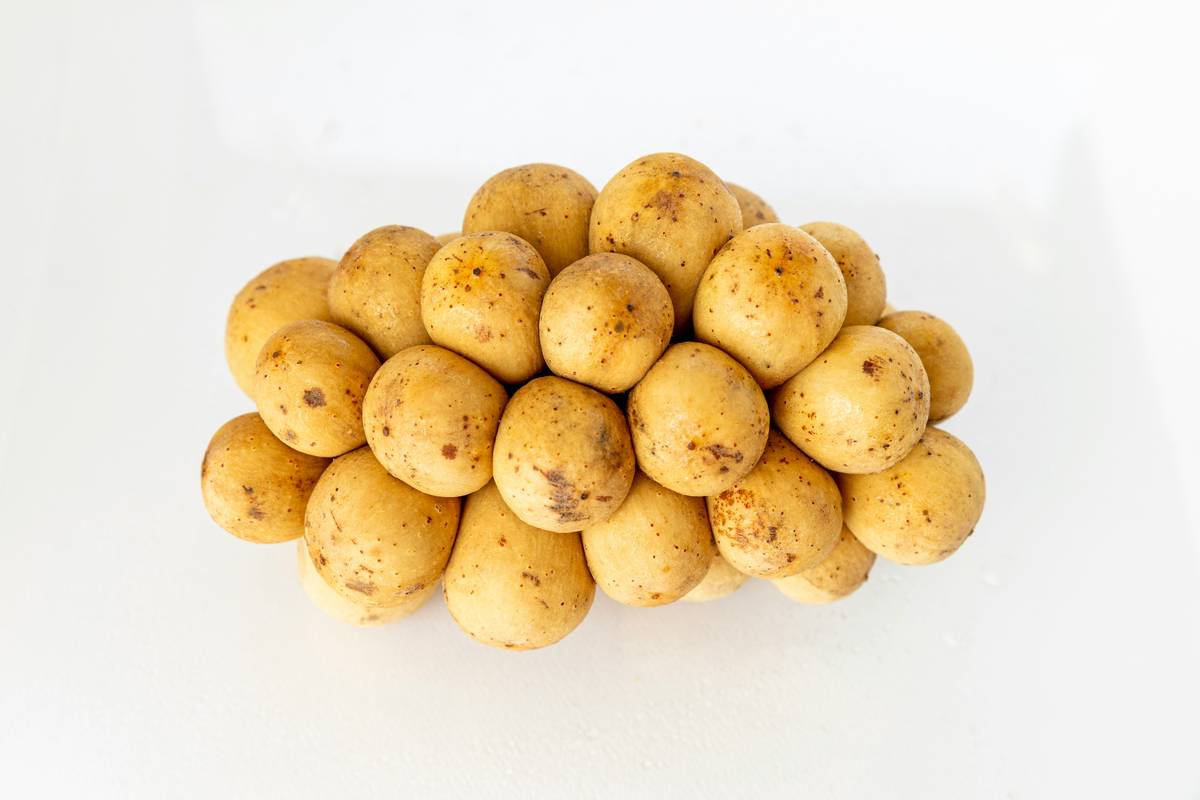 Tropical fruit (Longkong) on a white background.